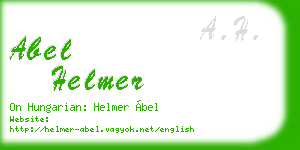 abel helmer business card