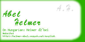 abel helmer business card